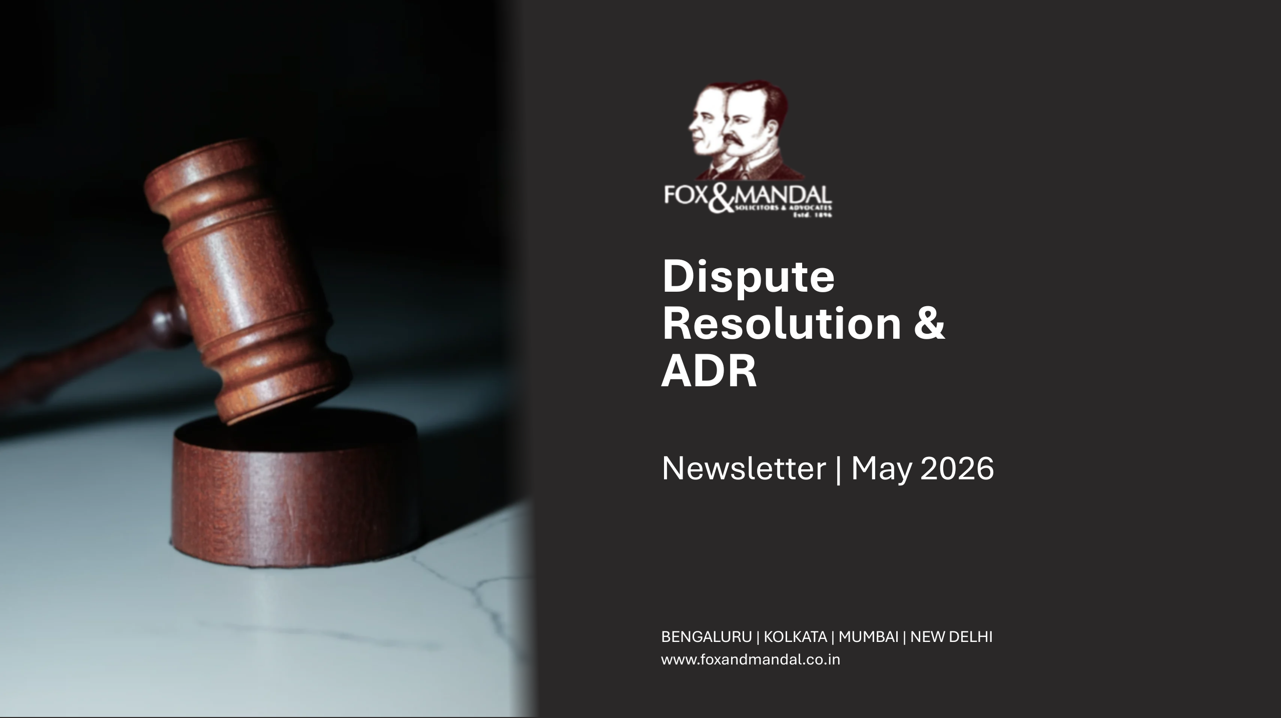 Dispute Resolution & ADR - Newsletter - May 2026