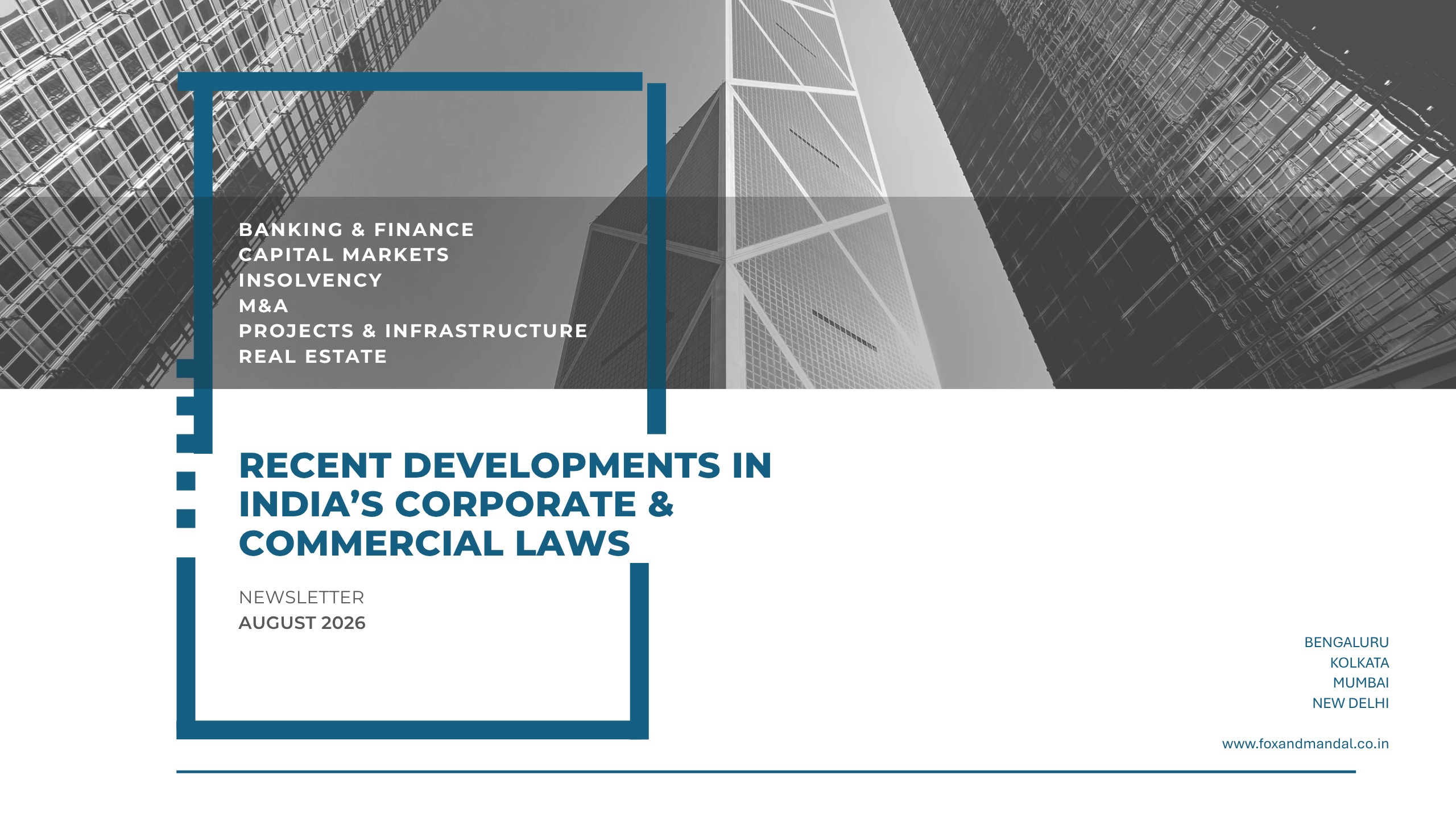 Recent developments in India's corporate & commercial laws - August 2026
